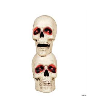Creepy Bones Plastic Human Skull Stack Halloween Decoration 10"