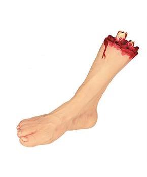 Severed Plastic Foot Halloween Tabletop Decoration 11"