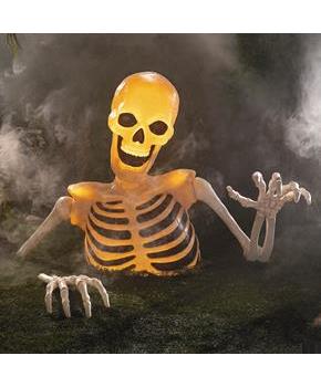 7 Ft. 5" x 4 Ft. Light-Up Ground Breaking Skeleton Halloween Decoration