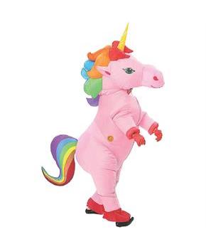 PINK INFLATABLE UNICORN ADULT COSTUME