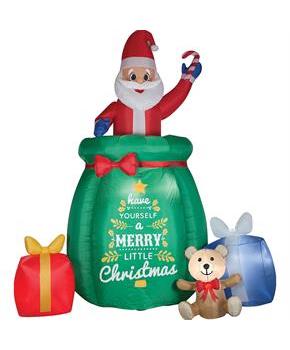 Animated Airblown Pop Up Santa
