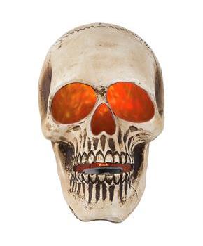 Blazing Scenes Natural Brushed Skull Fire & Ice 10"