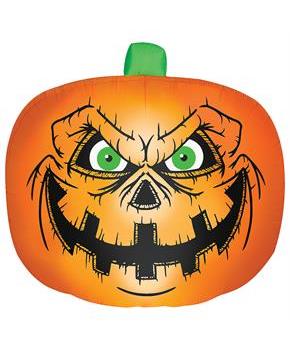 Airblown Inflatable Flat Jack O Lantern 90\ Halloween Yard Decoration