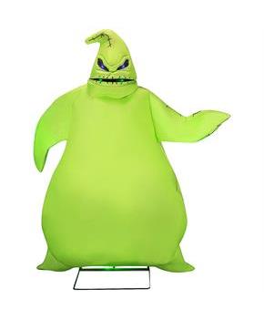 6 Ft. Nightmare Before Christmas Green Oogie Boogie Animated Halloween Prop