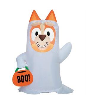 42" Airblown Inflatable Bluey Bingo in a Ghost Costume