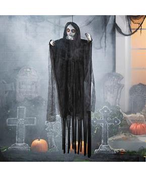 4 Ft. 3" Posable Hanging Girl Dressed in Black Halloween Decoration