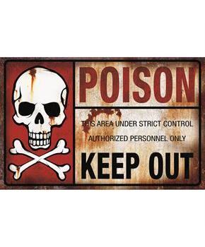 Metal Poison Sign