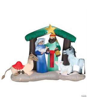 Airblown Nativity Scene 78\ Inflatable Christmas Outdoor Yard Decor