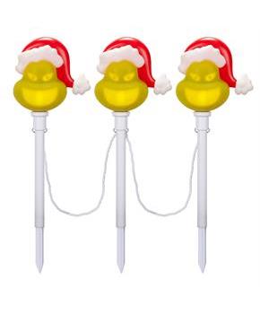 Lightshow EmoteGlow™ Grinch Pathway Yard Stakes, 22"