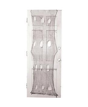 60" x 30" Black Creepy Door Cloth Polyester Halloween Decoration