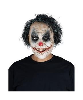 Adults Ghoulish Productions Clowns Lunatic Clown Overhead Latex Mask