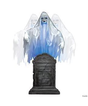 6 Ft. Ghost Woman Over Tombstone Halloween Decoration