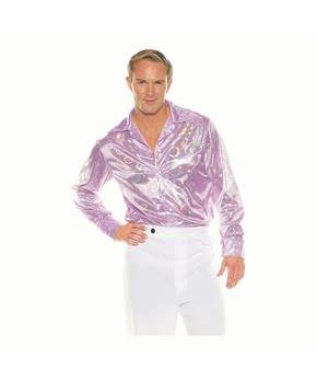 DISCO SHIRT-PURPLE CIRCLES