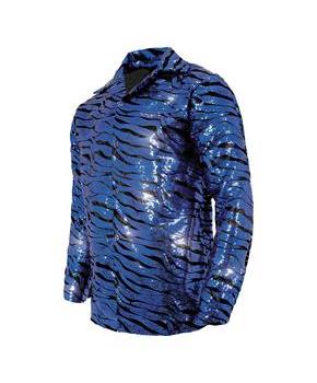 Tiger Shirt Blue Sequin Adult