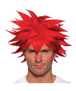 Adult Red Spikey Anime Wig