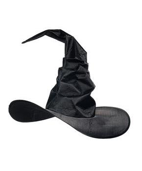 Witch Hat Curved Black Adult Costume Accessory