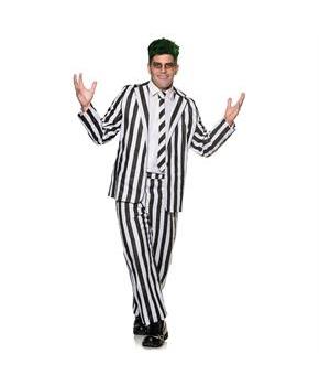 Adults Spooky Striped Suit Costume