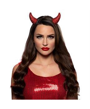 Devil Horns Hair Clips Costume Accessory