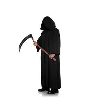 Adults Black Full-Length Hooded Horror Cloak - One Size