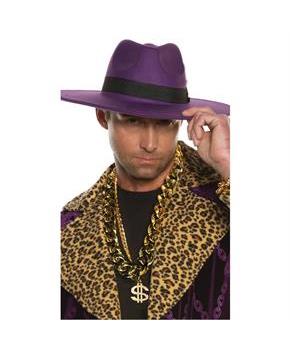 Adults Hustler Character Costume Accessory Kit with Purple Hat