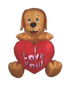 I Luv U Puppy Inflate 4Ft