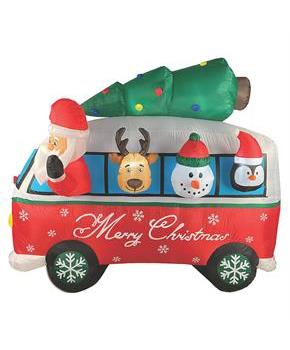 Santa Vintage Van 7 Ft