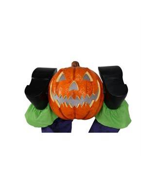 5 Ft. Animated Light-Up Upside-Down Clown with Jack-O'-Lantern Halloween Decoration