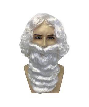 Santa Wig and Beard Set Bright White