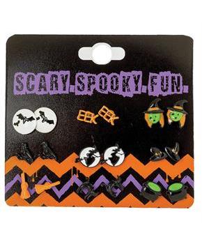 Earrings With Spooky Characte