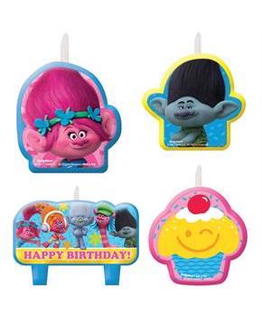 TROLLS BIRTHDAY CANDLE SET 6PK