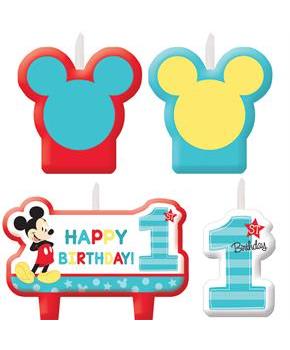 MICKEY BIRTHDAY CANDLE SET 6PK