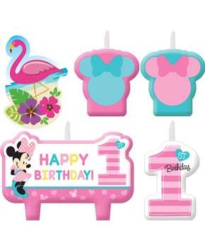 MINNIE BIRTHDAY CANDLE SET 6PK