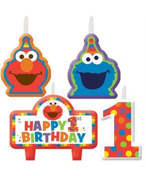ELMO BIRTHDAY CANDLE SET 6PK/4