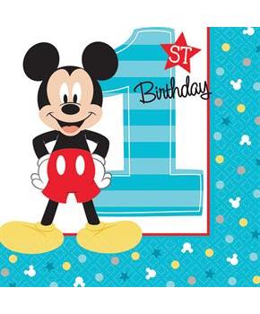 MICKEY 1ST BEV NAPKINS
