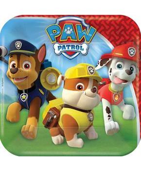 PAW PATROL 1ST SQ PLATES 7IN