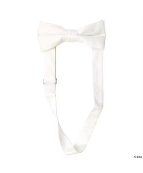 Bow Tie Satin Band White
