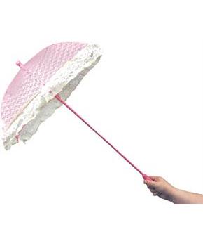 Pink Lace Ruffle Parasol