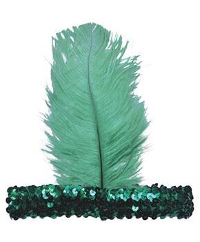 1920'S Headband Green