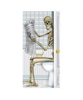 Skeleton Bathroom Door Cover