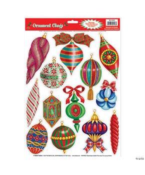 Christmas Ornament Window Clings