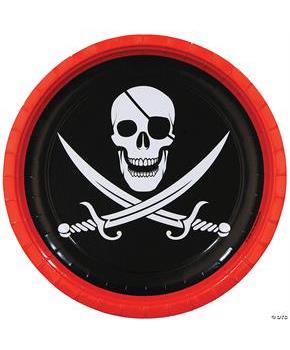 PIRATE PLATES 9in 8 PCS
