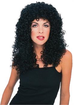Extra Long Black Curly Wig