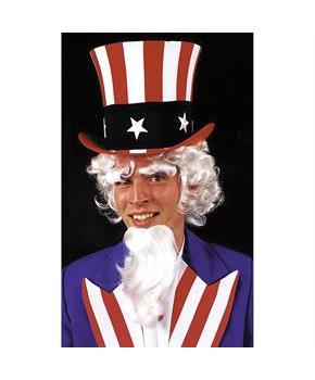 Uncle Sam Wig Goatee & Eyebrows