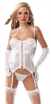 White Bustier And Thong