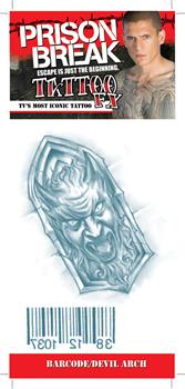 Prison Break Barcode Devilarch Temporary Tattoo