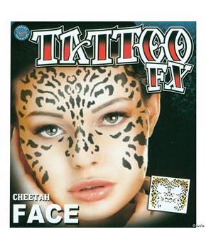 Cheetah Face Tattoo