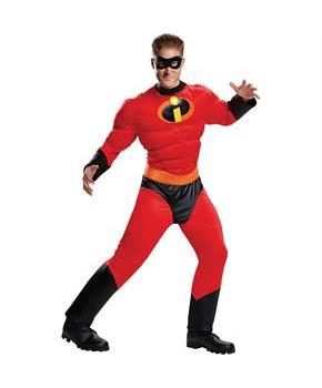MR INCREDIBLE Adult MUSCLE COSTUME