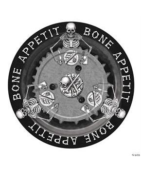 BONE APPETIT PLATE 9IN 8 PCS