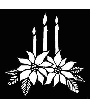 Poinsettia Brass Stencil