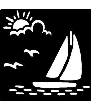 Sailboat Brass Stencil